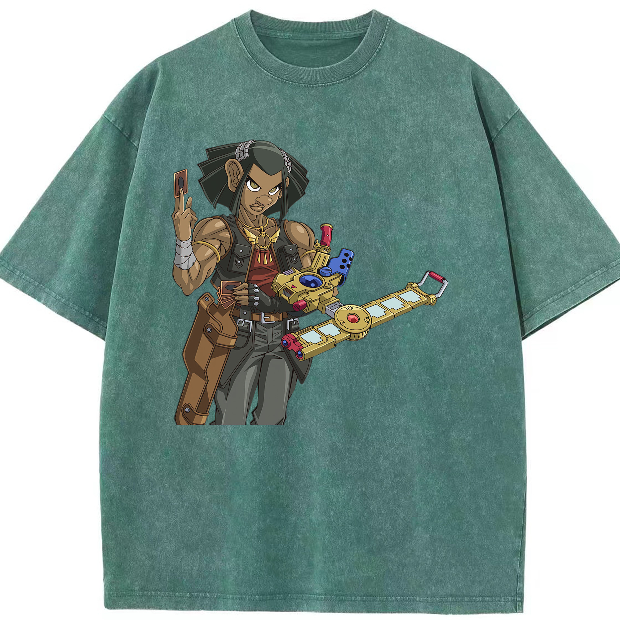 （画像用） 遊☆戯☆王 Yu-Gi-Oh! 綿100% ヴィンテージ風 半袖Tシャツ（フロントプリント）